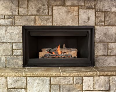Classic Stone Fireplace